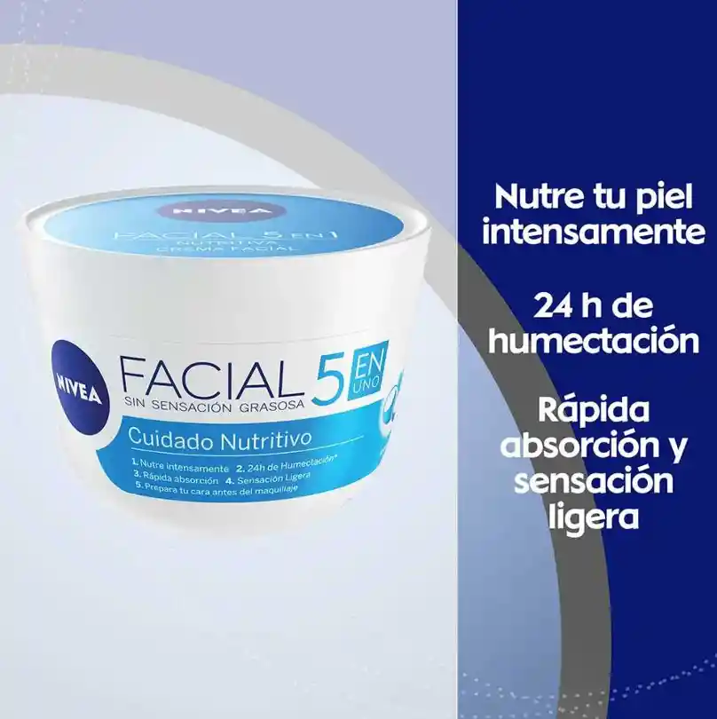 Nivea Crema Facial Cuidado Nutritivo 5 En 1