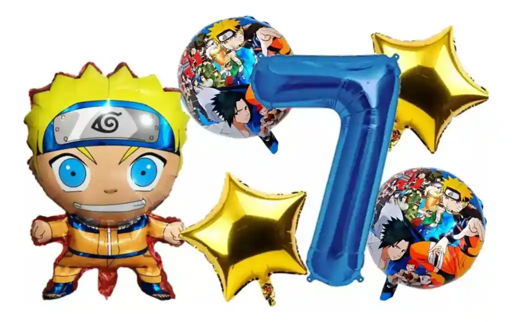 Kit Decoración Naruto Anime Serie Número Globos Fiesta Niño #7