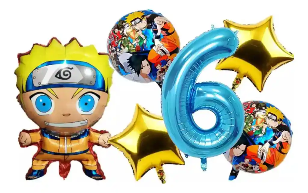 Kit Decoración Naruto Anime Serie Número Globos Fiesta Niño #6