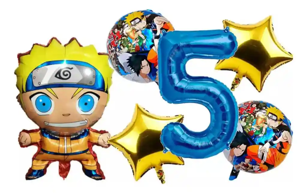 Kit Decoración Naruto Anime Serie Número Globos Fiesta Niño #5