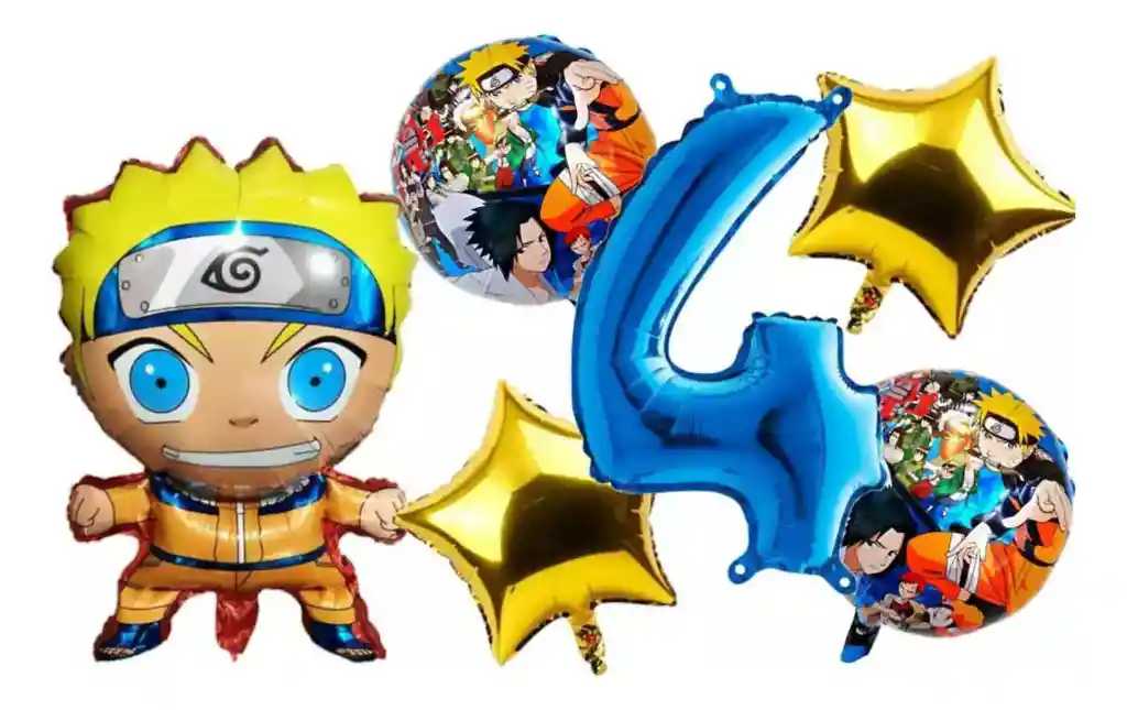 Kit Decoración Naruto Anime Serie Número Globos Fiesta Niño #4