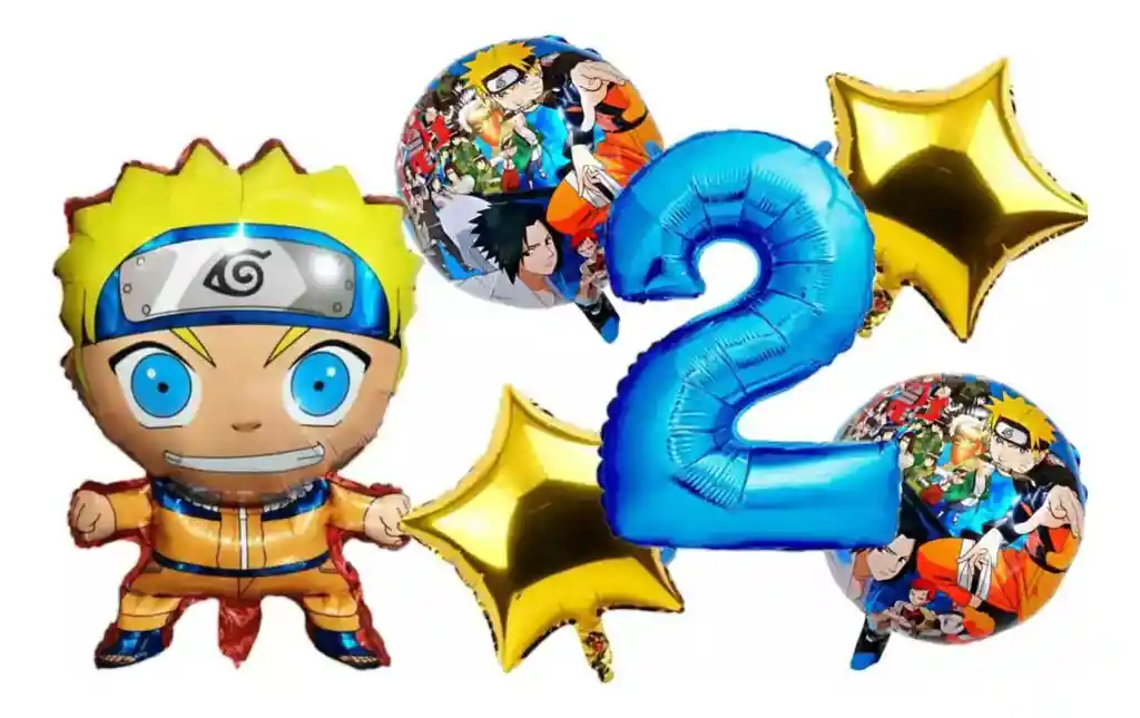 Kit Decoración Naruto Anime Serie Número Globos Fiesta Niño #2