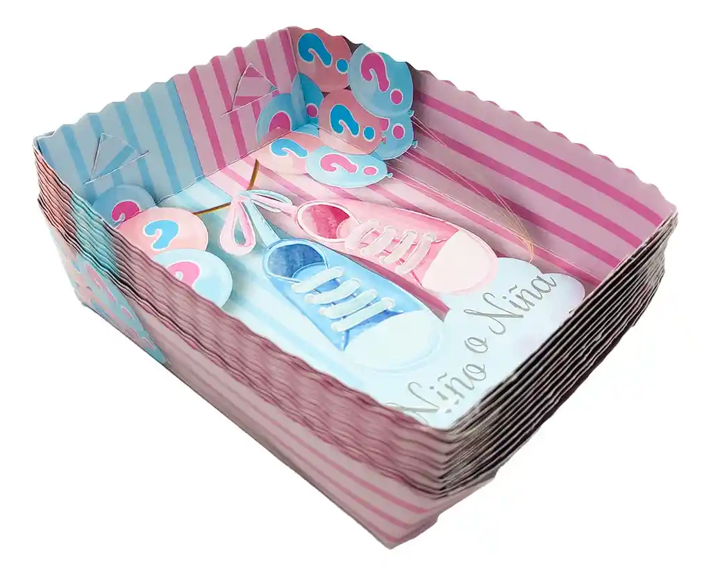 12 Platos Decorativos Revelacion Baby Shower