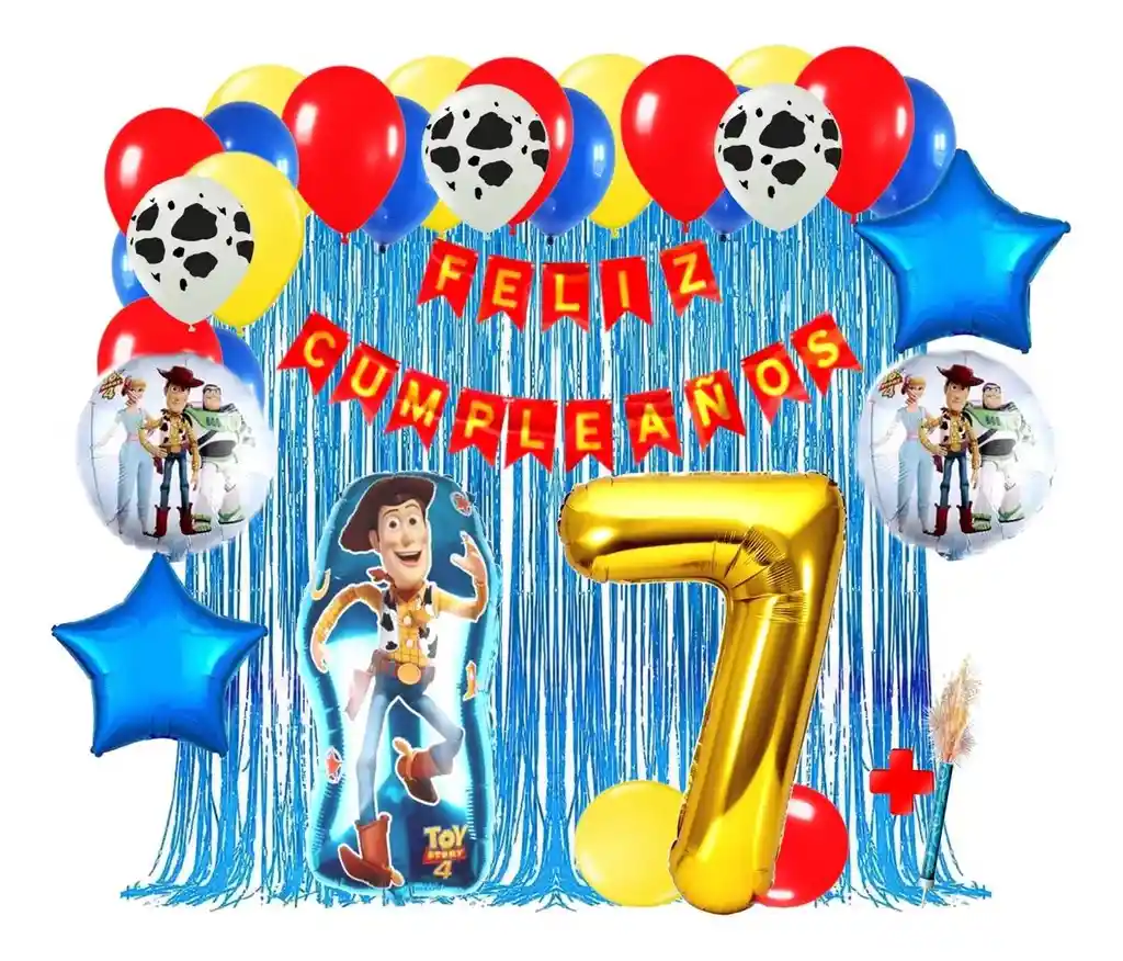 Kit Globos Toy Story Woody Granja Cumpleaños Decoración #7