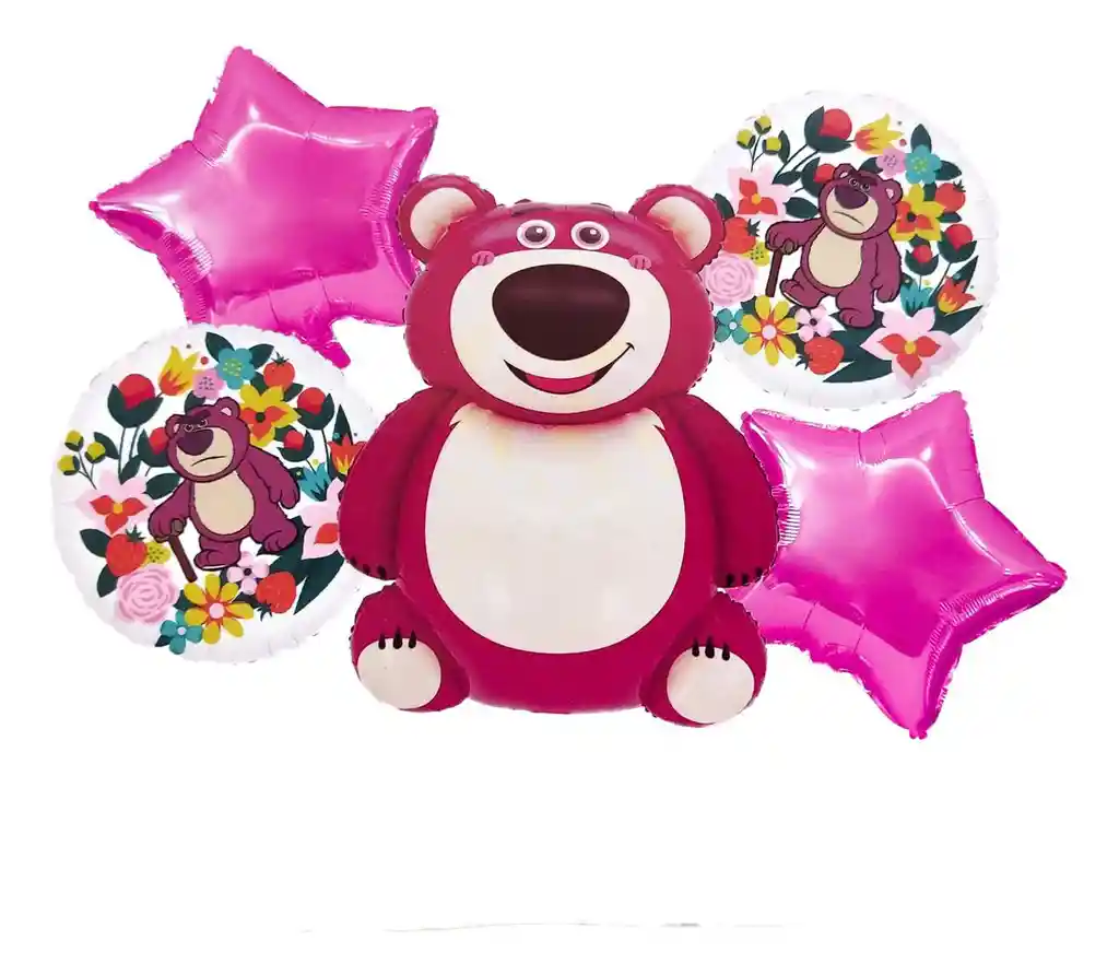 Bouquet Globos Kit Lotso Toy Story San Valentin Amor Oso
