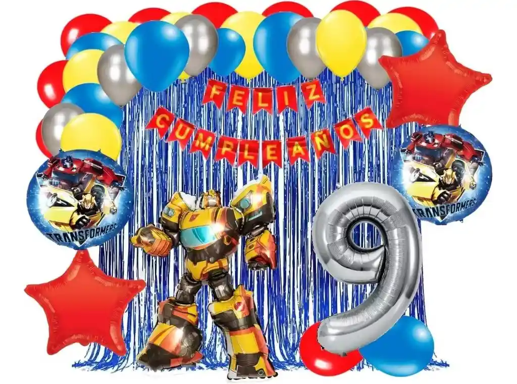 Globo Fiesta Decoración Kit Transformers Bumblebee Amarillo #9