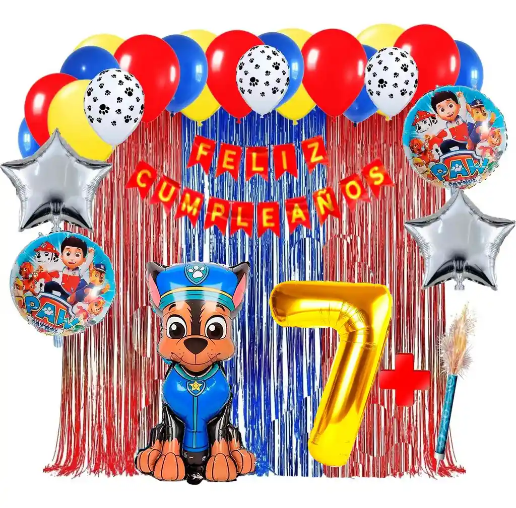 Globo Decoración Patrulla Canina Perro Chase Paw Patrol #7