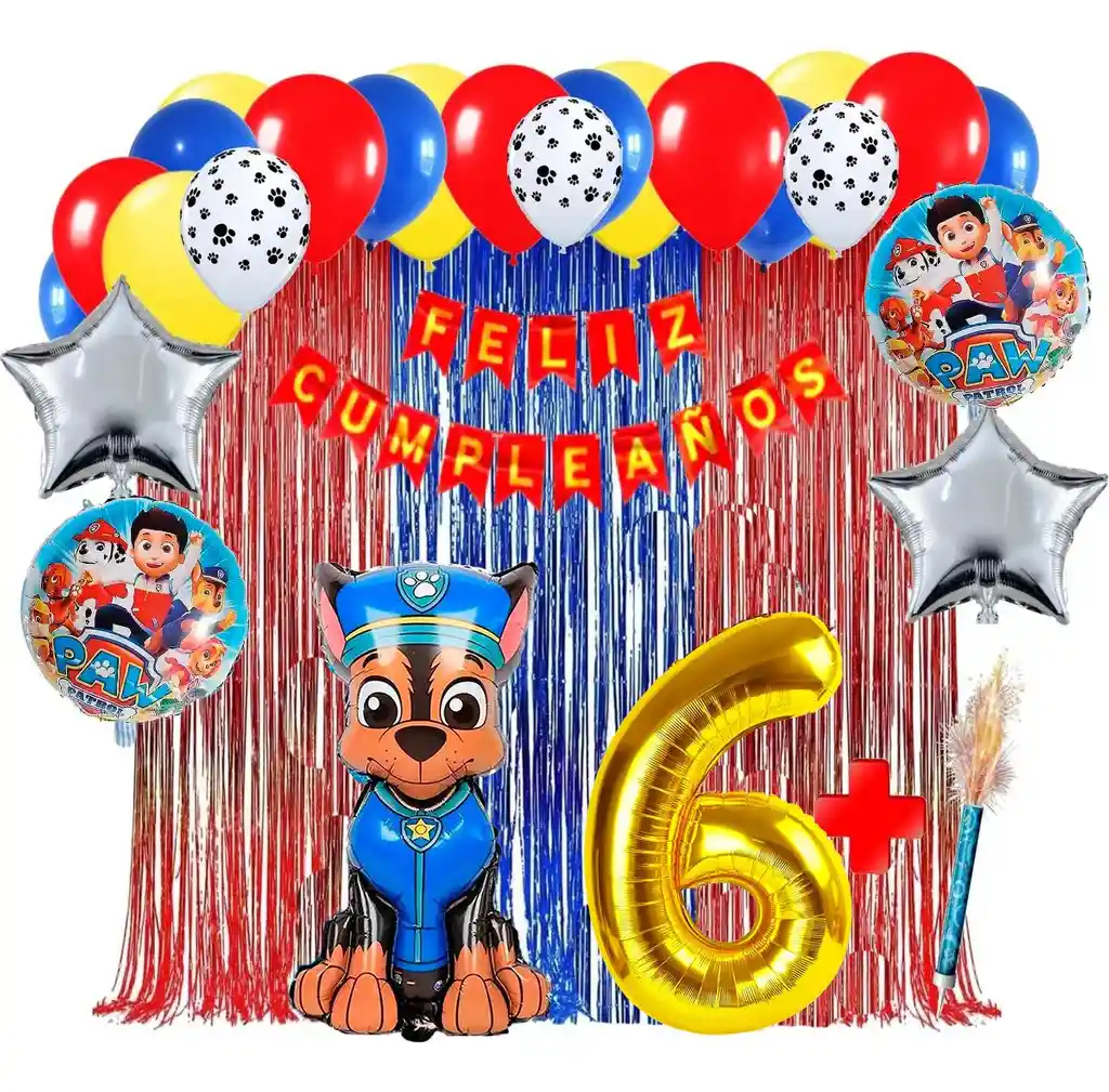 Globo Decoración Patrulla Canina Perro Chase Paw Patrol #6