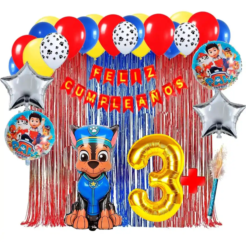 Globo Decoración Patrulla Canina Perro Chase Paw Patrol #3