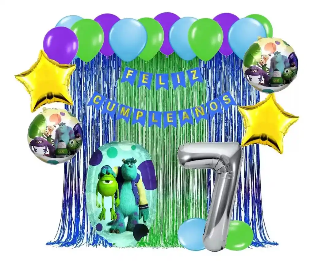 Kit Globos Monsters Inc Mike Sullivan Fiesta Cumpleaños #7