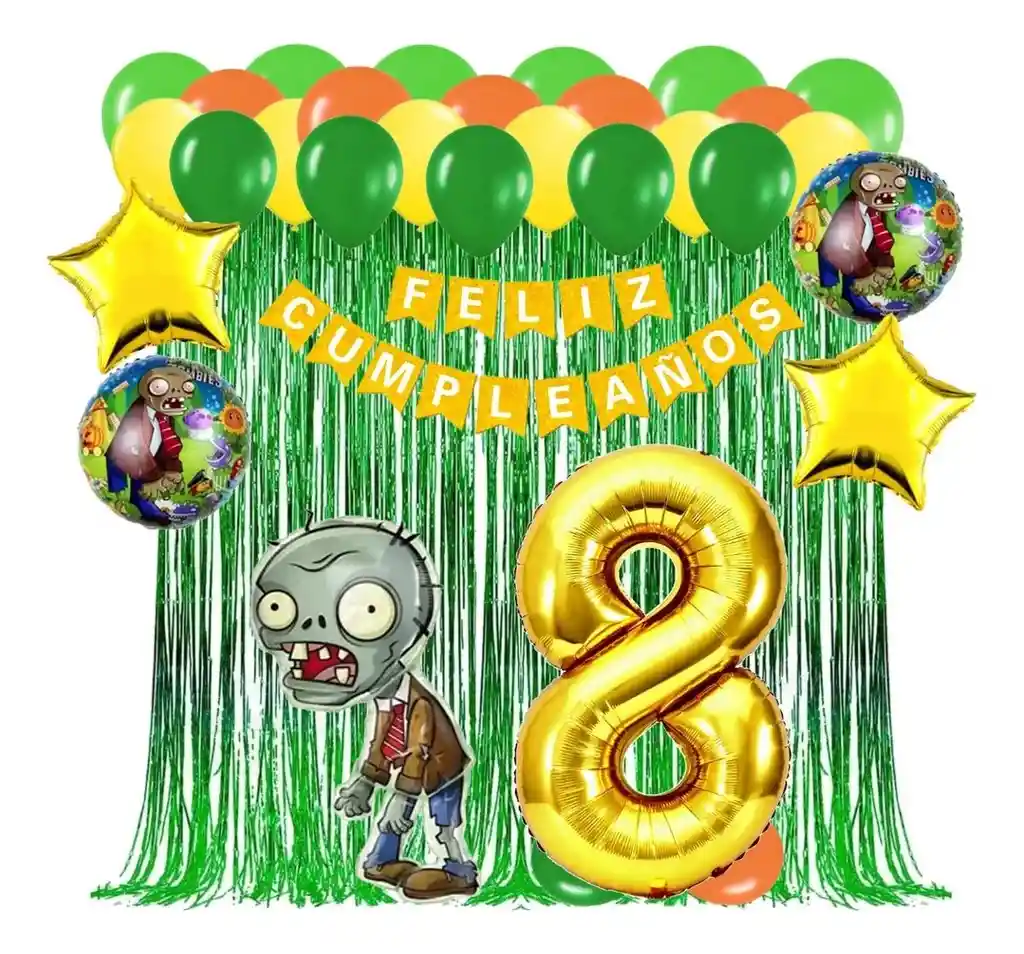 Kit Globos Plants Vs Zombies Halloween Decoración Juego #8