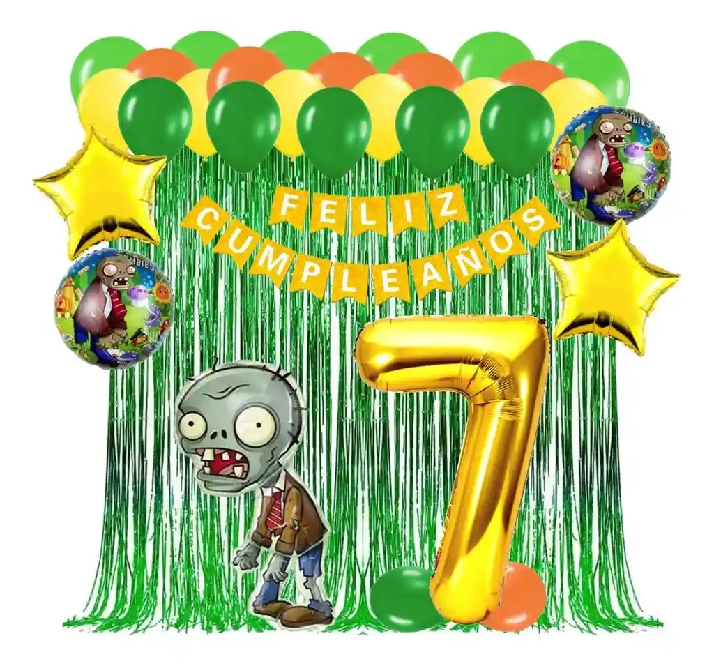 Kit Globos Plants Vs Zombies Halloween Decoración Juego #7