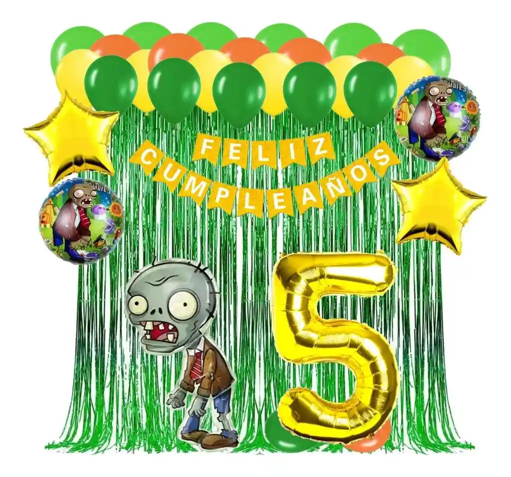 Kit Globos Plants Vs Zombies Halloween Decoración Juego #5