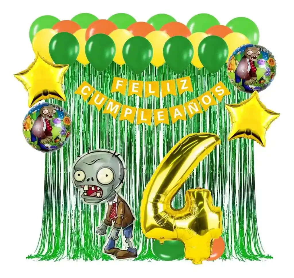 Kit Globos Plants Vs Zombies Halloween Decoración Juego #4