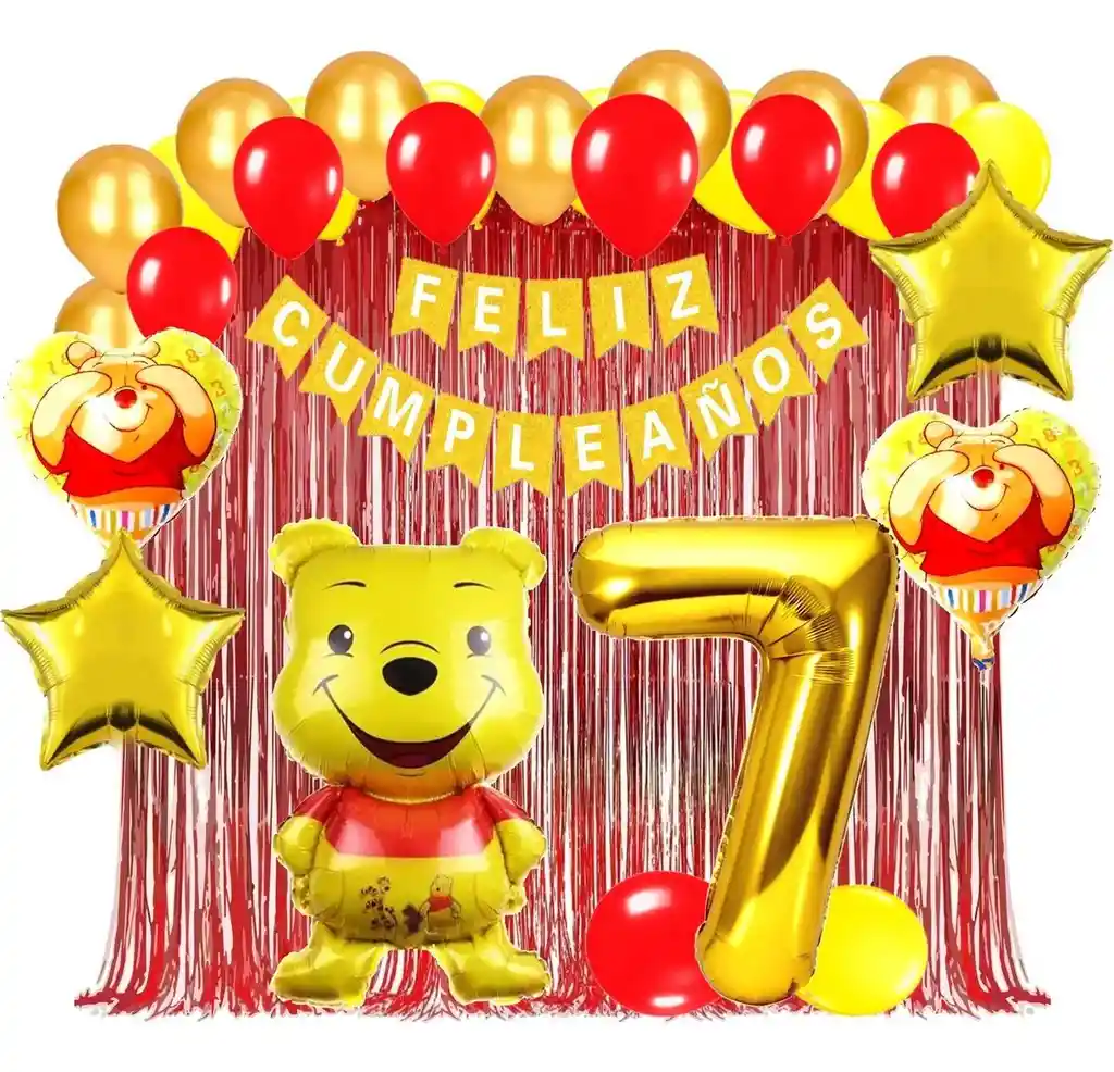 Globo Fiesta Cumpleaños Decoración Oso Winnie Pooh Animales #7