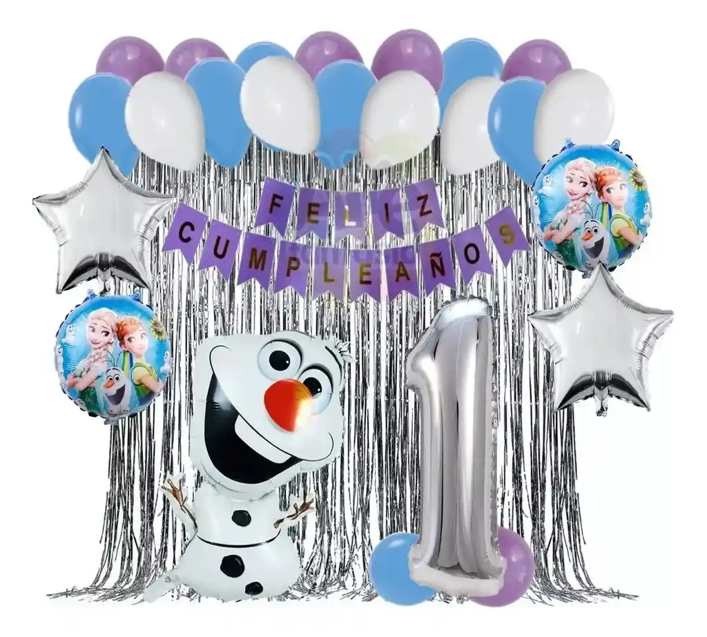 Globo Fiesta Decoración Kit Frozen Olaf Cumpleaños Hielo #1