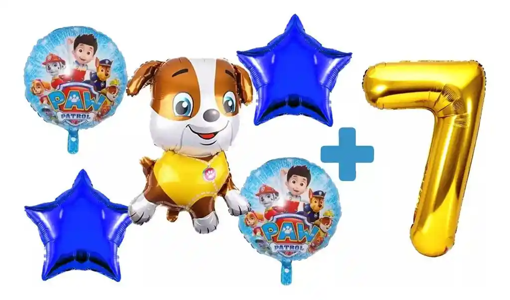 Globo Fiesta Decoración Kit Rubble Paw Patrol Patrulla Perro #7