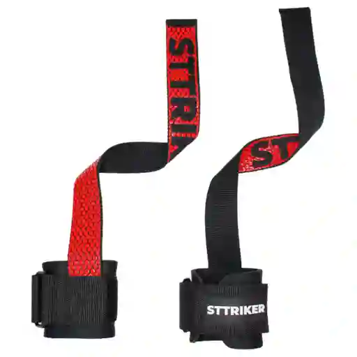 Par Straps Correas Muñequeras Levantamiento Pesas Gym Rojo Ref St3343