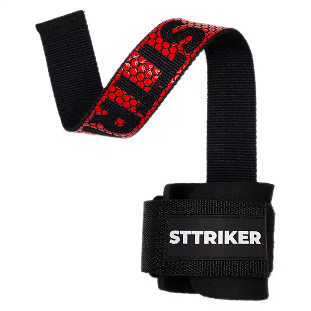 Par Straps Correas Muñequeras Levantamiento Pesas Gym Rojo Ref St3343