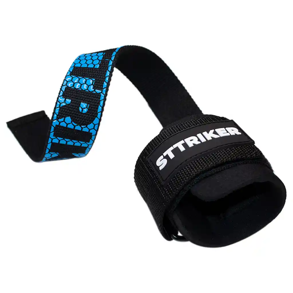 Par Straps Correas Muñequeras Levantamiento Pesas Gym Azul Claro Ref St3343