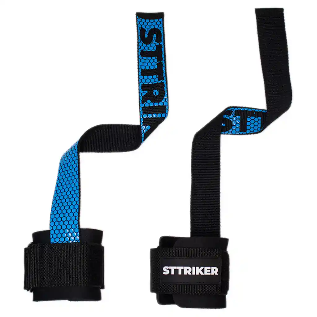 Par Straps Correas Muñequeras Levantamiento Pesas Gym Azul Claro Ref St3343