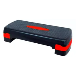 Banco Step Escalón Aeróbicos Yoga 2 Niveles Gym-ejercicios (rojo/negro Sc-84085)