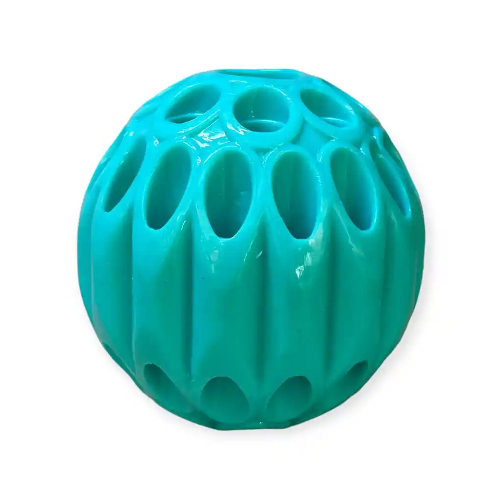 Juguete Para Perros Pelota Maciza Porta Snack Color Verde