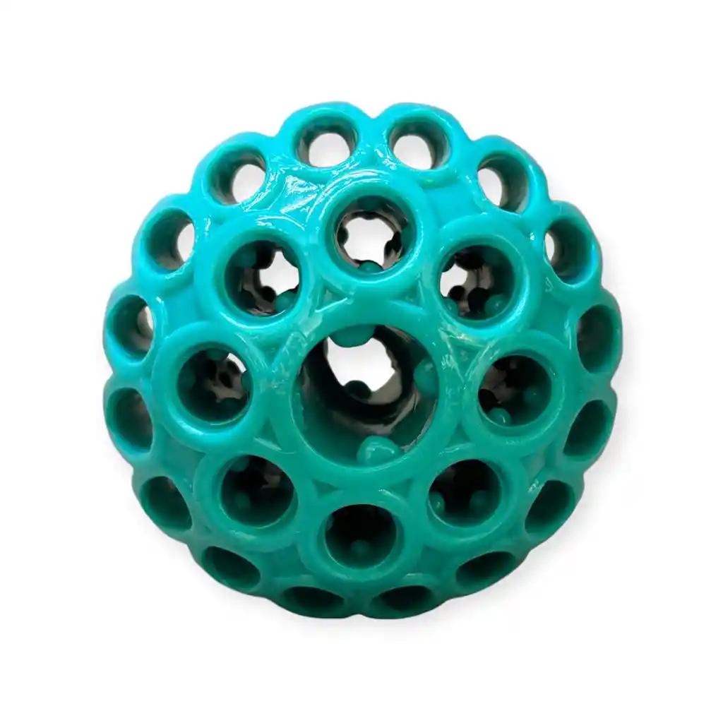 Juguete Para Perros Pelota Maciza Porta Snack Color Verde