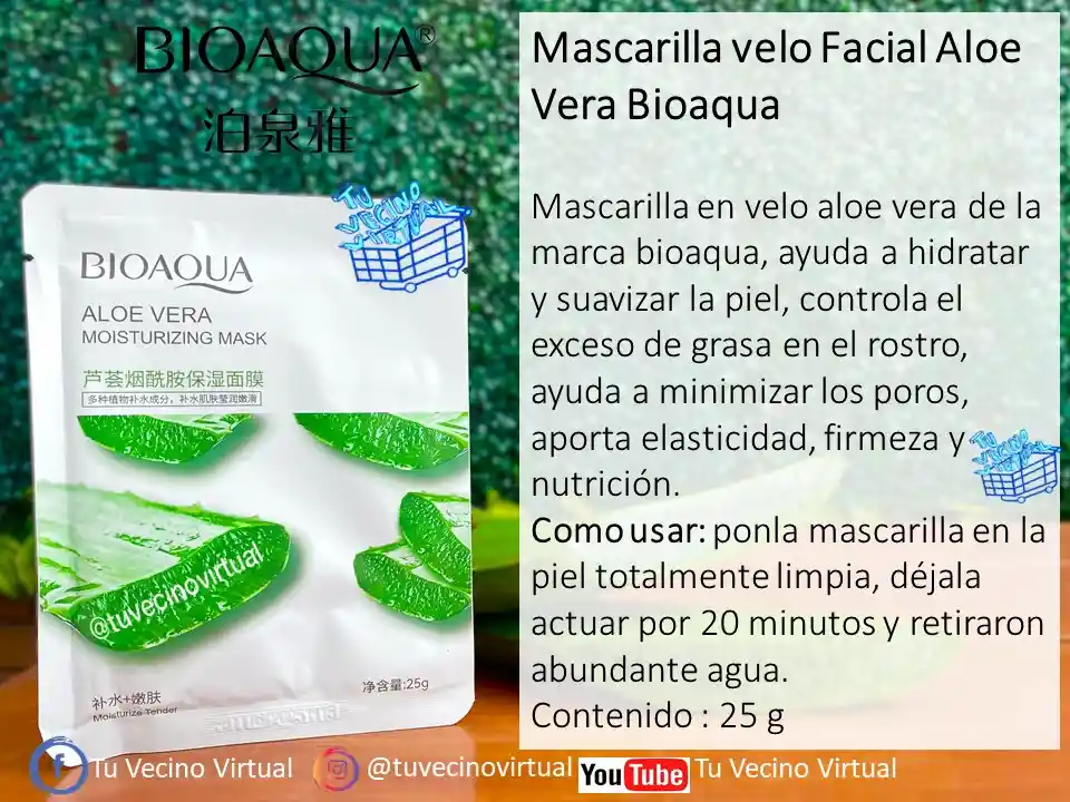 Velo Facial De Aloe Vera Bioaqua