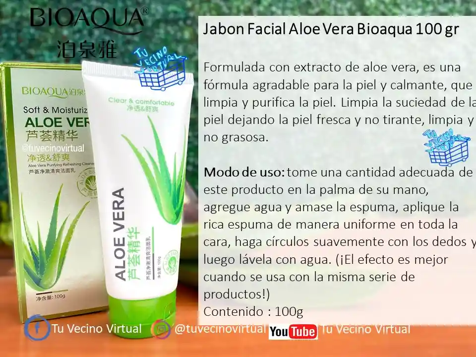 Jabon De Aloe Vera Bioaqua