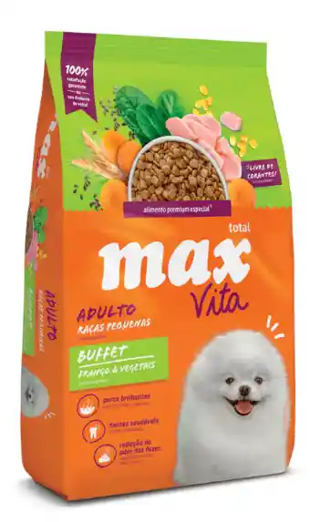 Concentrado Perro Max Vita Adulto Razas Pequeñas Buffet Pollo Y Vegetales 1kg