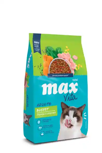 Concentrado Gatos Max Vita Gato Adulto Buffet Pollo Y Vegetales 3kg