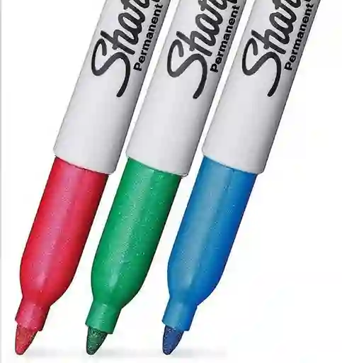 Marcador Sharpie Metalizado, Punta Fina X3