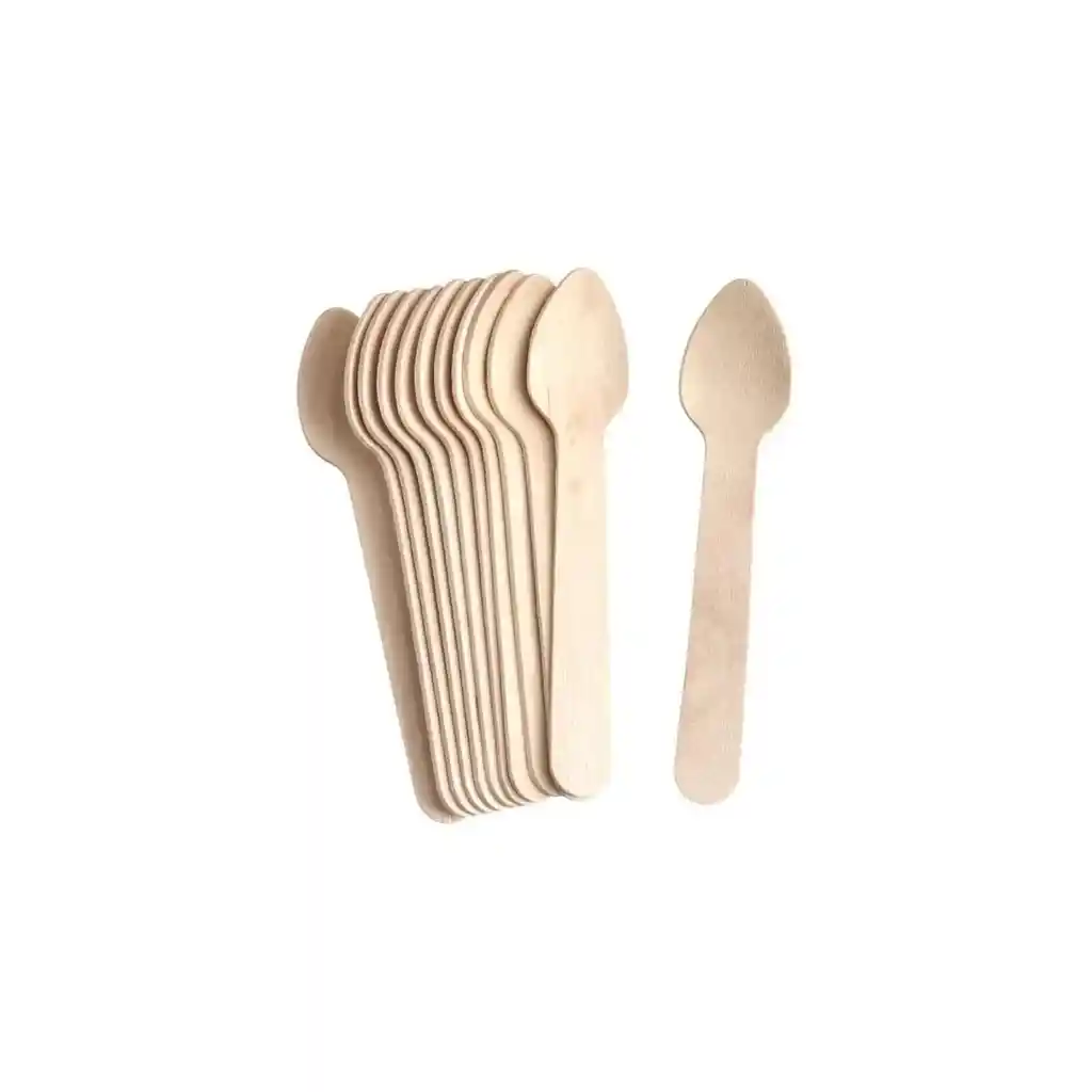 Paquete De Cucharas Madera X 10 Und