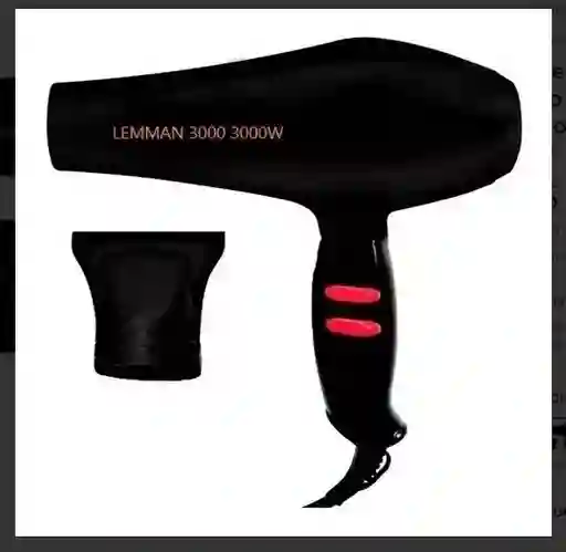 Secador Potente Pelo Cabello Lemman 3000w + 1 Boquilla