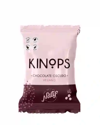 Kinops Chocolate Oscuro 60% Vegano Natif 30 Gr Sin Gluten