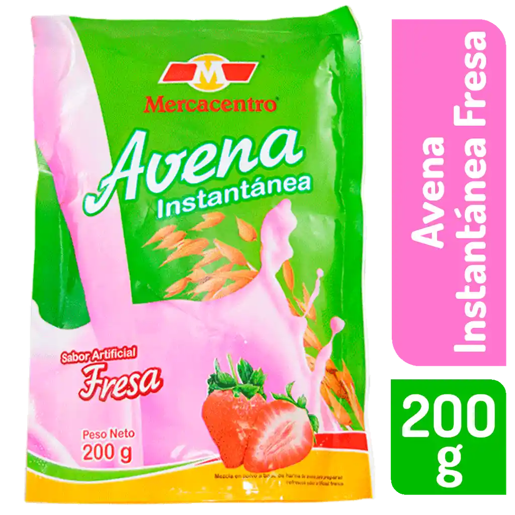 Avena Mercacentro Instantánea Fresa 200 G