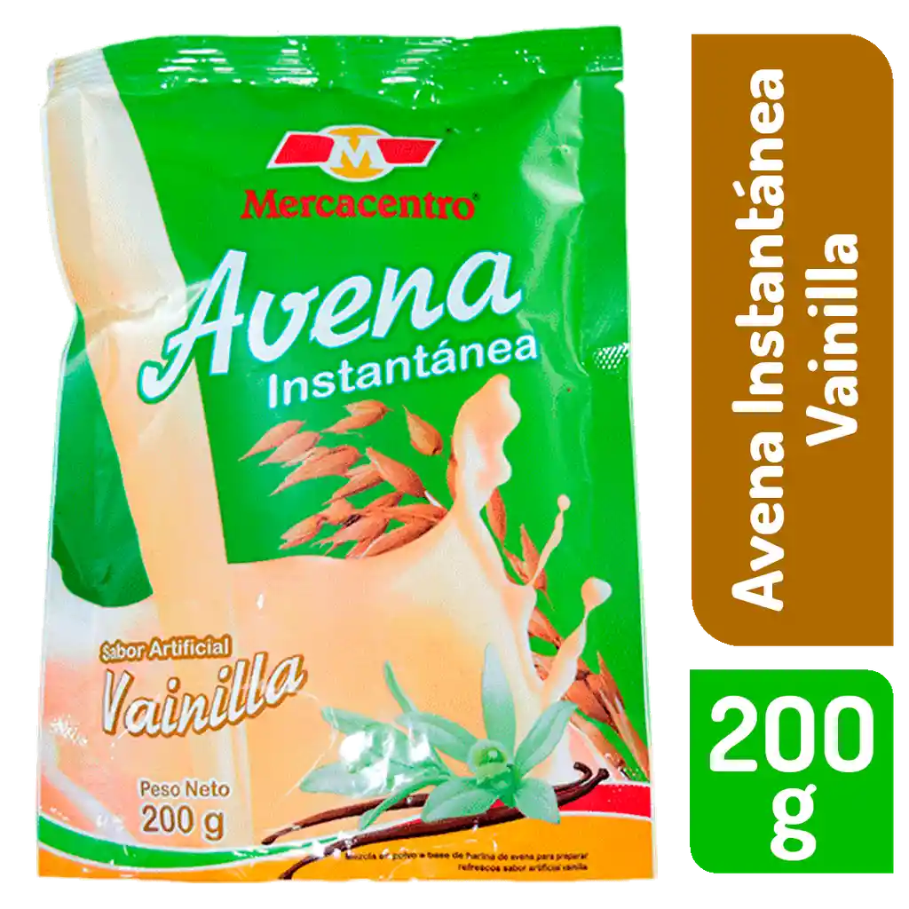 Avena Mercacentro Instantánea Vainilla 200 G