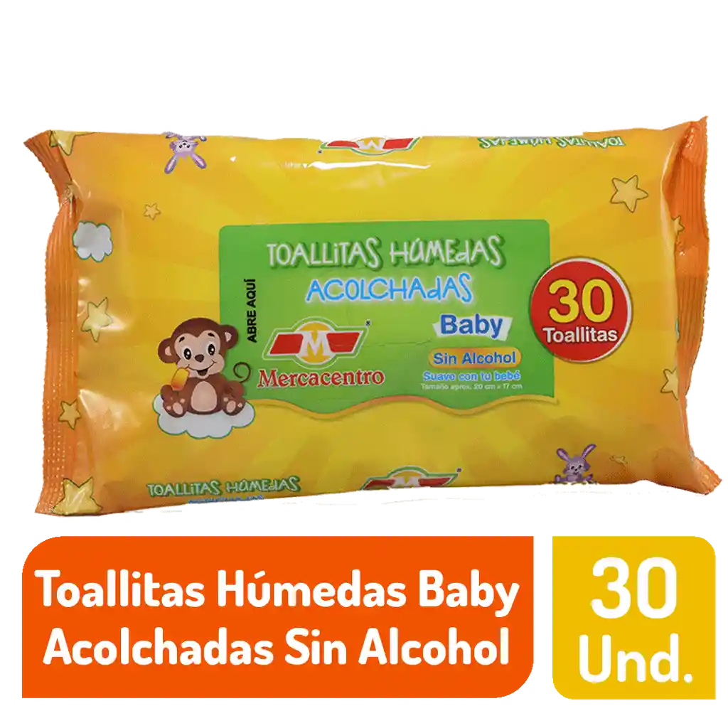 Toallitas Mercacentro Acolchadas 30 Und