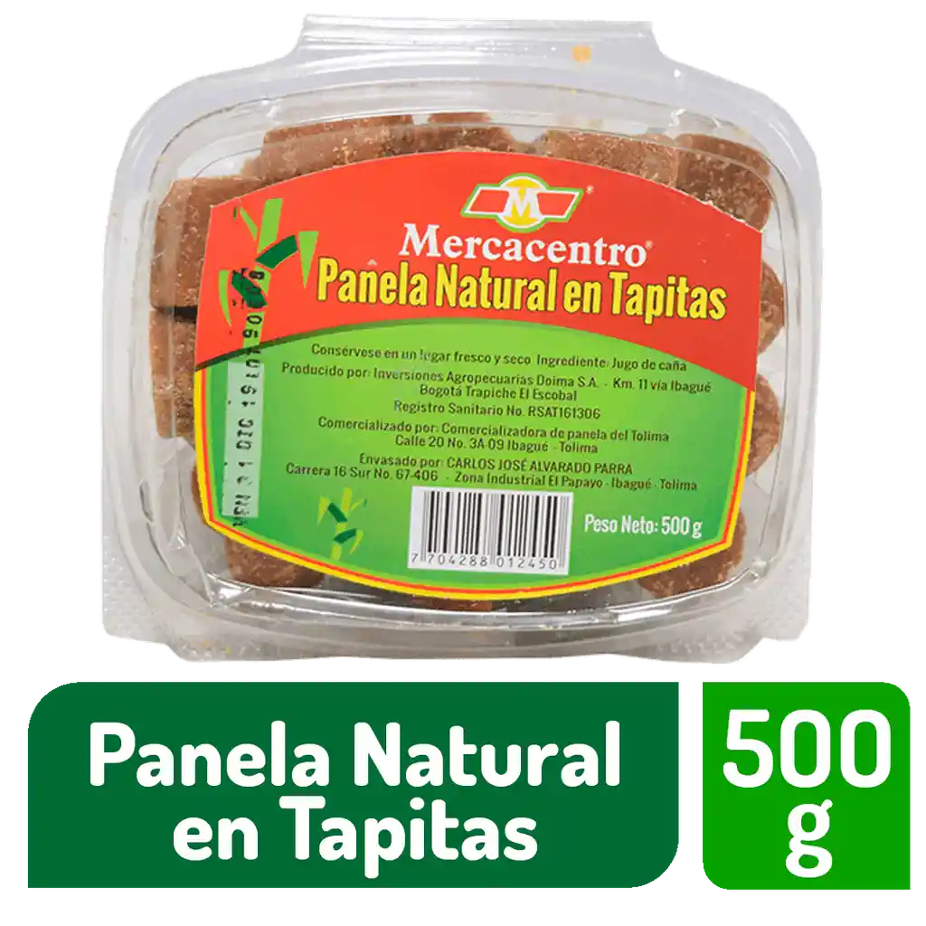 Panela Mercacentro Tapitas 500 G