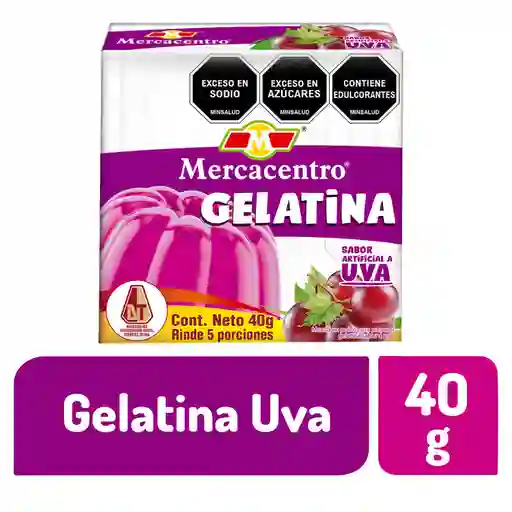 Gelatina Mercacentro Uva 40 G