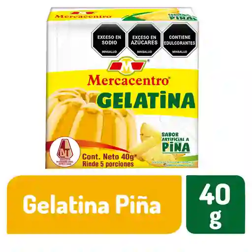 Gelatina Mercacentro Piña 40 G