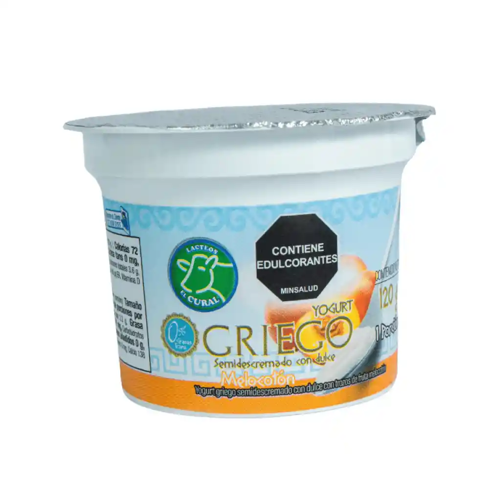 Yogurt El Cural Griego X 120 G Melocotón