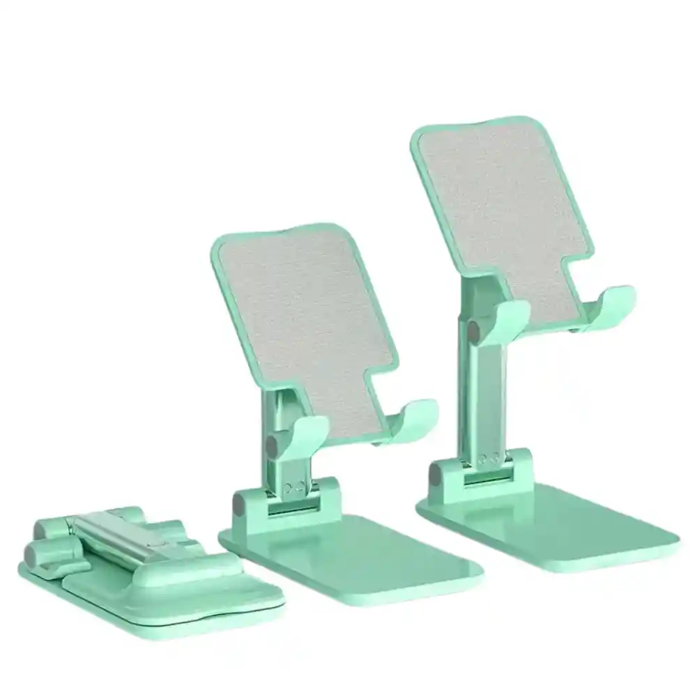 Soporte Celular Plegable Premiun Ajustable Escritorio Holder Verde