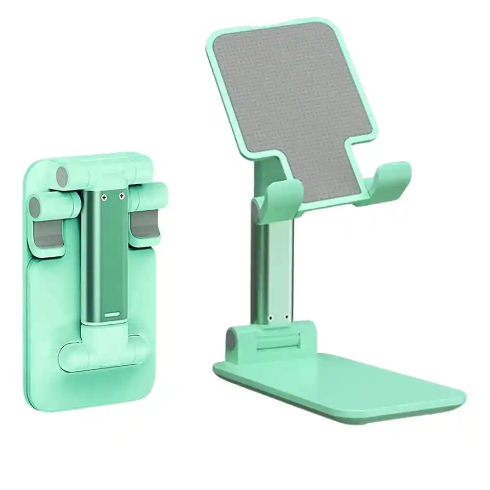 Soporte Celular Plegable Premiun Ajustable Escritorio Holder Verde