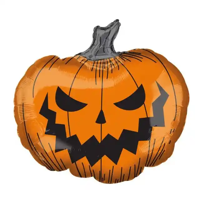 Globo Metalizado Calabaza Halloween 14" 37 Cm