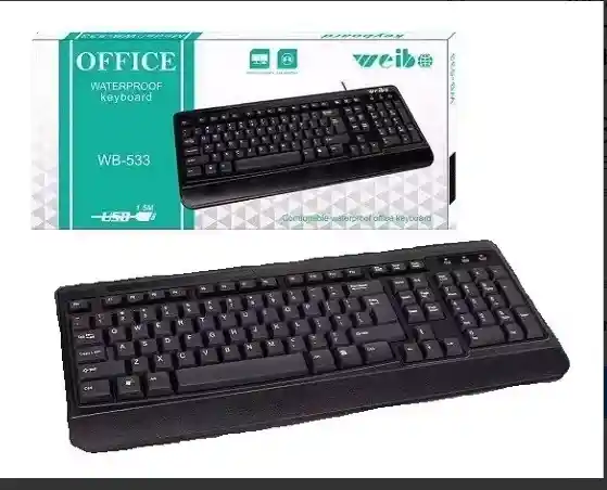 Teclado Alambrico Impermeable Alfanumerico Weibo 533