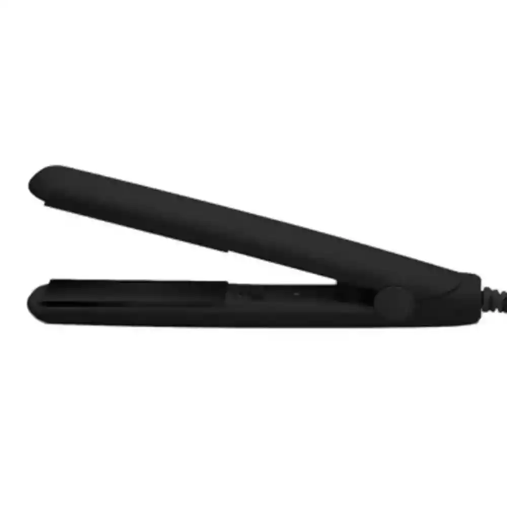 Mini Plancha Qa02 Cabello Alisadora Portatil Viajera Pelo Negro