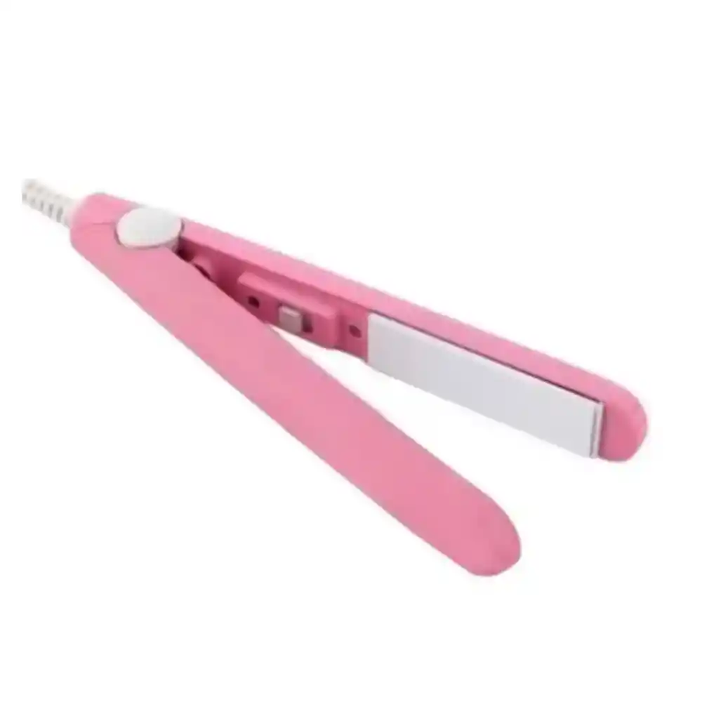 Mini Plancha Qa02 Cabello Alisadora Portatil Viajera Pelo Rosa