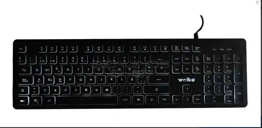 Teclado Alámbrico Ultra Slim Delgado Usb Retroiluminado W560